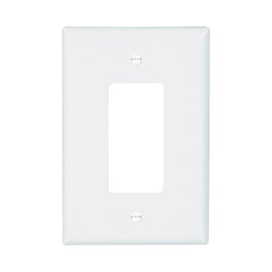 1GANG, 1DECORA, WHITE PLASTIC OVERSIZE WALLPLATE