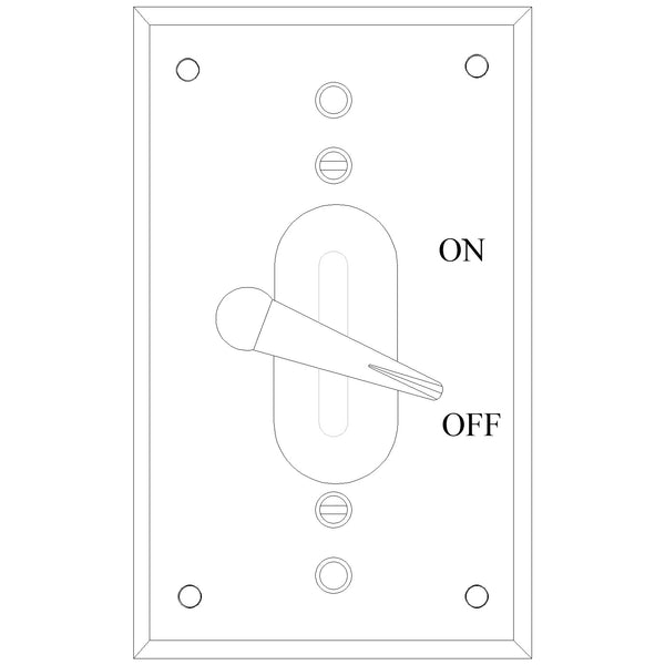 WEATHERPROOF COVER SWITCH COVER ON/OFF/ NO TOGGLE INCLUDED