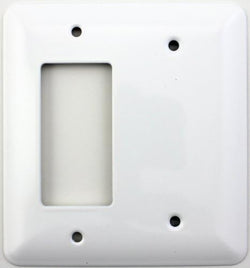 2GANG 1TOGGLE 1DUPLEX POLISHED CHROME CARDED WALLPLATE