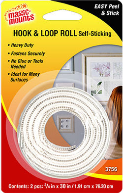 Hook &amp; Loop Roll (White) 3/4" X 30"