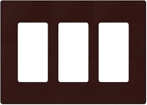 3GANG SCREWLESS 3DECORA WALLPLATE BROWN