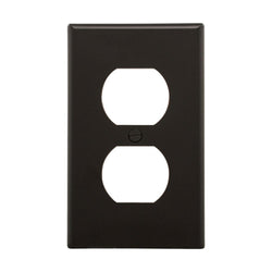 1GANG, 1DUPLEX, BLACK PLASTIC WALLPLATE