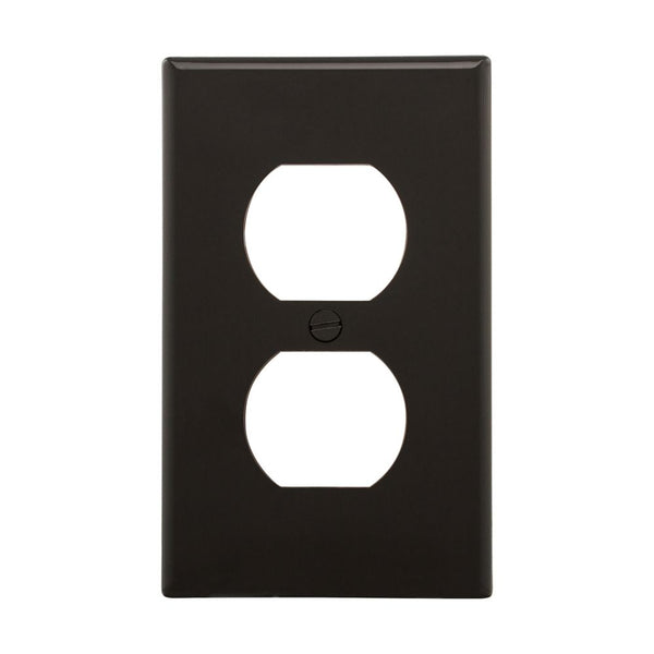 1GANG, 1DUPLEX, BLACK PLASTIC WALLPLATE