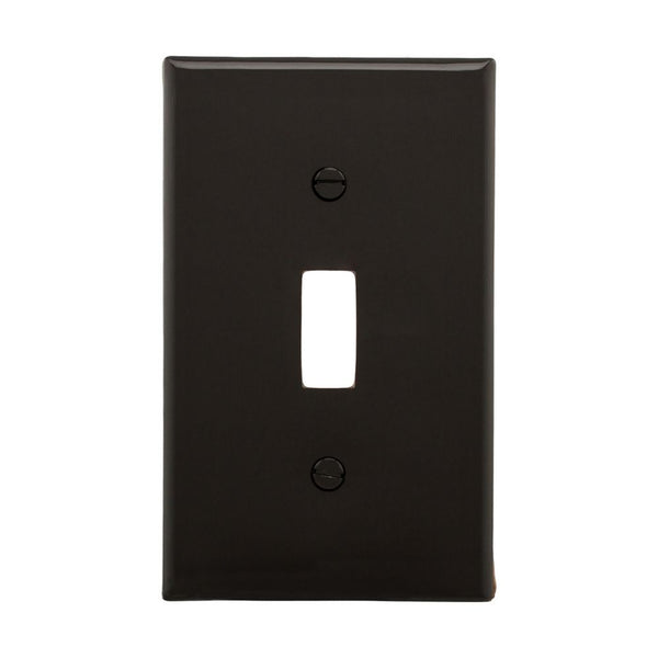 1GANG, 1TOGGLE, BLACK PLASTIC WALLPLATE