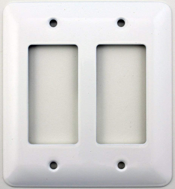 2GANG 2TOGGLE POLISHED CHROME CARDED WALLPLATE