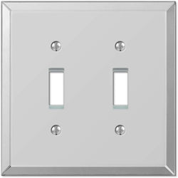 MIRRORED WALLPLATE DOUBLE TOGGLE