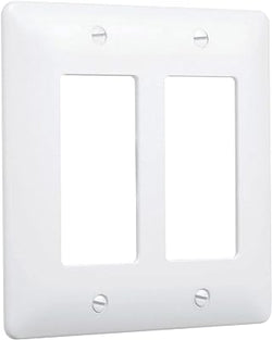 2GANG 2DECORA POLISHED CHROME CARDED WALLPLATE