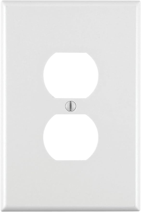 1GANG 1DUPLEX WHITE WALLPLATE OVERSIZE