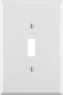 1GANG 1TOGGLE WHITE WALLPLATE OVERSIZE