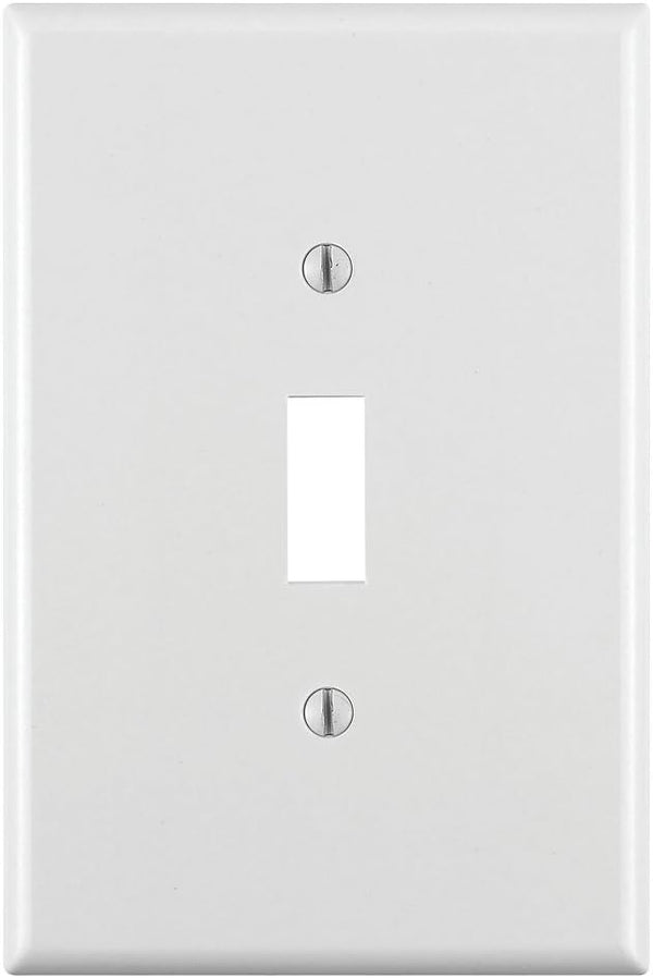 1GANG 1TOGGLE WHITE WALLPLATE OVERSIZE