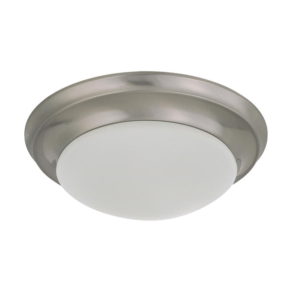 1 LITE FLUSH MOUNT FIXTURE BRUSHED NICKEL