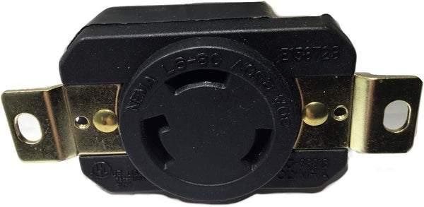 (#3H) 30A-250V 2-POLE 3-WIRE LOCKING RECEPTACLE TWIST LOCK