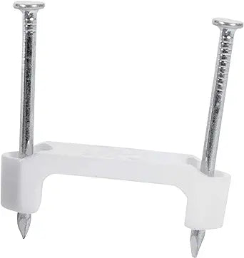 Plastic Staple, 3/4", White; 50/Bag, 8 Bags/Master