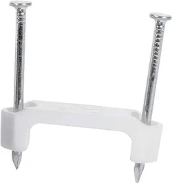 Plastic Staple, 3/4", White; 50/Bag, 8 Bags/Master