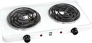 HOT PLATE DOUBLE BURNER WHITE 1700W