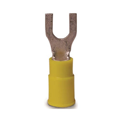 SPADE TERM #8-#10 YELLOW-12-10 AWG..PK 100