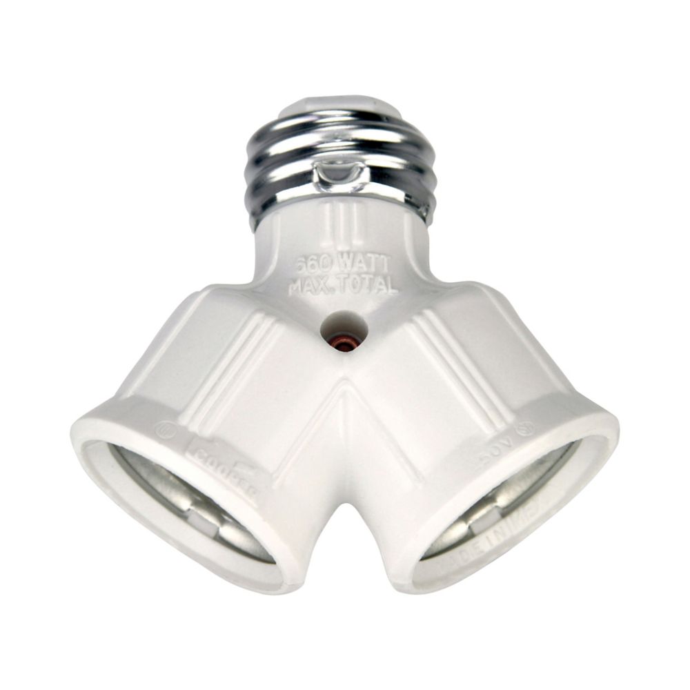 WHITE TWIN SOCKET | MDR Electrical Supply