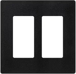 2GANG SCREWLESS 2DECORA WALLPLATE BLACK