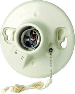L H W/ PULL CHAIN & 2 PRONG OUTLET