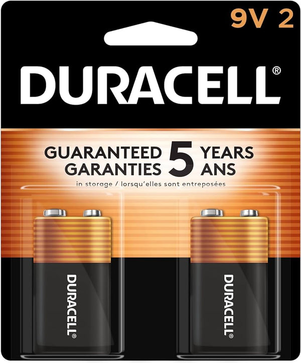 2 PACK 9V DURACELL CARD FULL USA