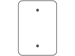 1GANG BLANK WHITE METAL MAXI WALLPLATE (1BPWAMP)