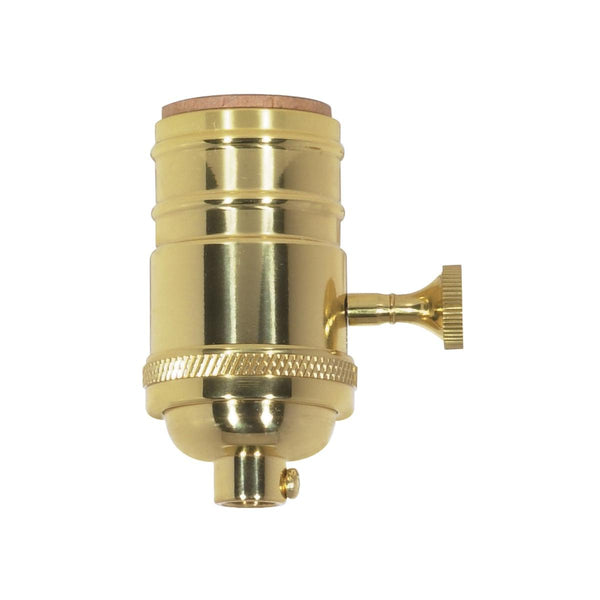 SOCKET BRASS IMP 3 WAY TURN HEAVY POLISHED