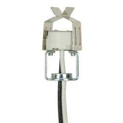 PORCELAIN HALOGEN SOCKET W SPRING CLIP