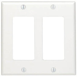 2GANG 2DECORA WHITE WALLPLATE