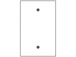 1GANG 1BLANK MIDI IVORY PLASTIC WALLPLATE