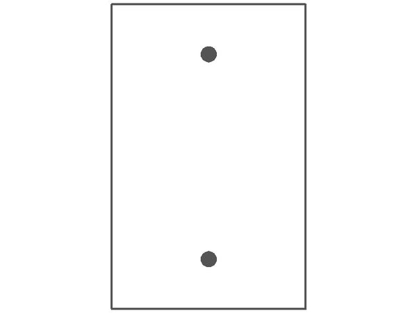 1GANG 1BLANK MIDI IVORY PLASTIC WALLPLATE