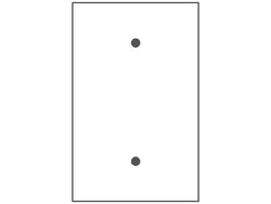 1GANG 1BLANK OVERSIZE IVORY METAL WALLPLATE