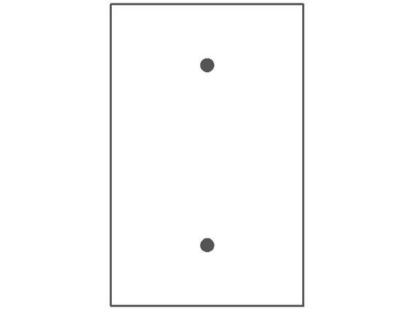 1GANG 1BLANK OVERSIZE WHITE METAL WALLPLATE