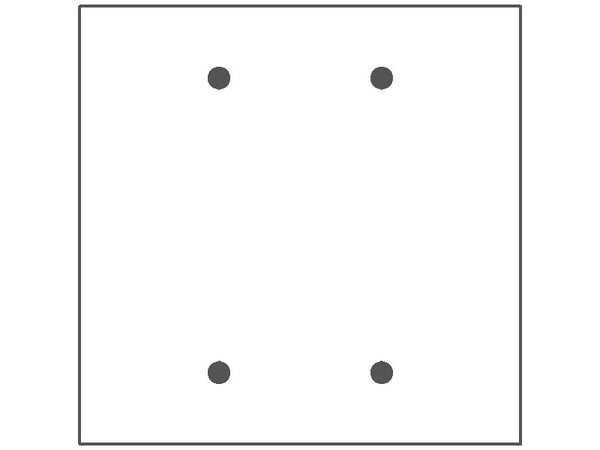 2GANG UNBREAKABLE 2BLANK MIDI MULBERRY WHITE PLASTIC WALLPLATE