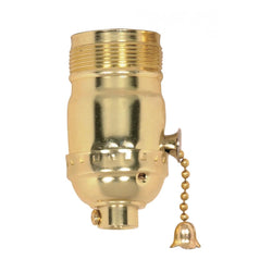 SOCKET BRASS THREADED PULL CHAIN (90-1409)