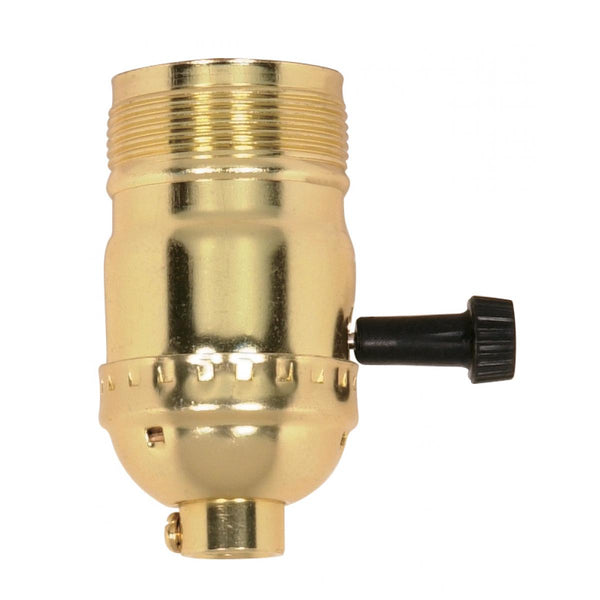 SOCKET BRASS THREADED 3 WAY TURN (90-1410)