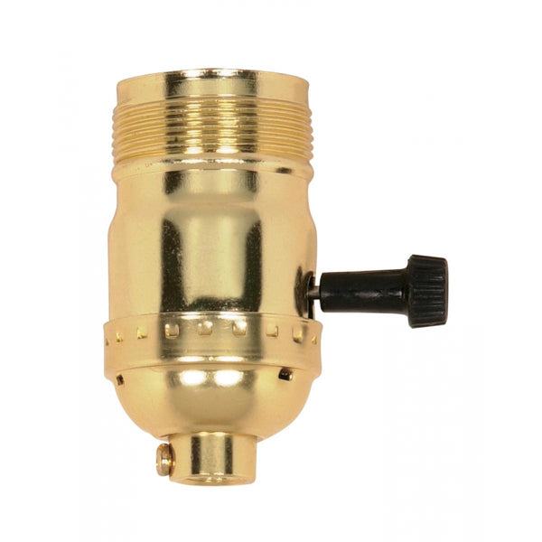 SOCKET BRASS THREADED 1 WAY TURN (90-1411)