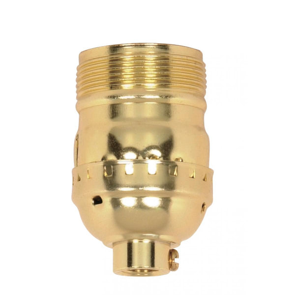 SOCKET BRASS THREADED KEYLESS SHORT (90-1412)