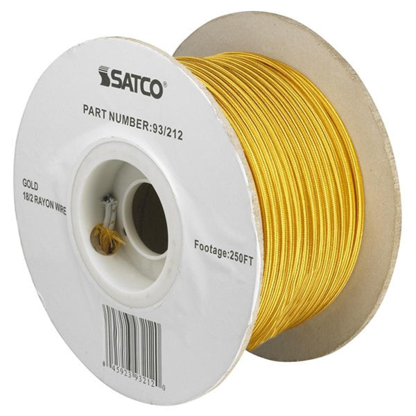 LAMP WIRE RAYON CLOTH 18/2 GOLD 250' REEL