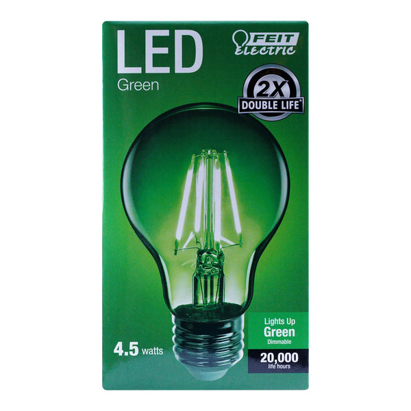 FEIT LED A19 GREEN BULB