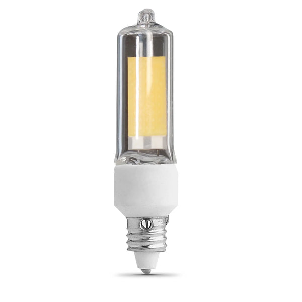 FEIT BP50MC/830/LED 50W-equivalent T4 LED 3000k 4.5w=50w 500lumens Mini Candelabra (E11)