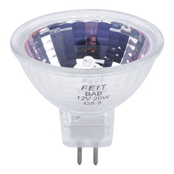 CARDED HALOGEN MR16 BI PIN BULB CARDED BAB 20W 12V 5.3 BASE