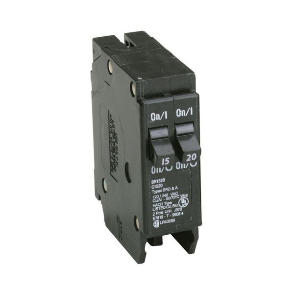 EATON CIRCUIT BREAKER 1" THICK TWIN 2P 15A 20A