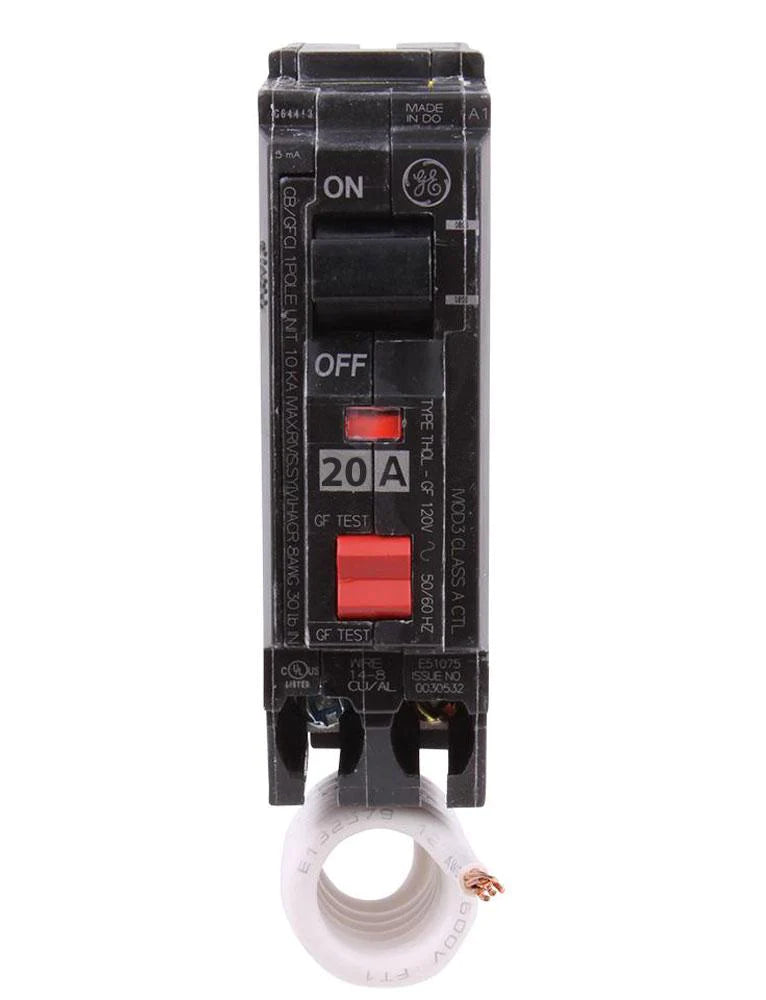 BREAKER GE THQL 20 AMP QP TYPE GFI | MDR Electrical Supply