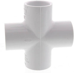 HB-420-010-1" Cross Tee - Soc x Soc x Soc - Schedule 40 PVC