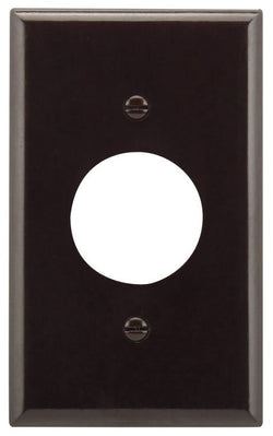 1GANG, 1SINGLE, BROWN PLASTIC WALLPLATE