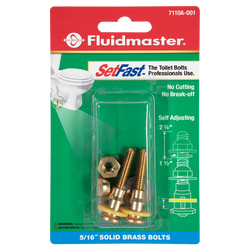 7110A - Fluidmaster® SetFast™ 5/16" x 1-1/2" to 2-1/4" Self-adjusting Toilet Bowl To Floor Closet Bolts