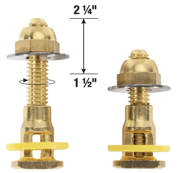 7110A - Fluidmaster® SetFast™ 5/16" x 1-1/2" to 2-1/4" Self-adjusting Toilet Bowl To Floor Closet Bolts