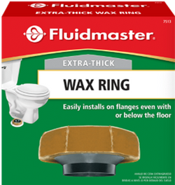 FM-7513 Fluidmaster® Thick Flanged Wax Ring (40% more wax for tall flooring) Fits: 3" & 4" Waste Lines