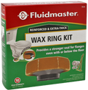 FM-7514 Fluidmaster® Reinforced & Extra Thick Flanged Wax Ring Kit, 40% more wax for tall flooring, Includes "No-Rust" bowl-to-floor bolt kit