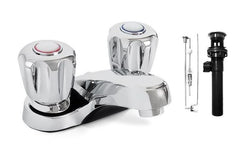 GPT-LFA02-Two Handle Bathroom Faucet - Delta® Style Stems with Plastic Pop-Up (1550601)